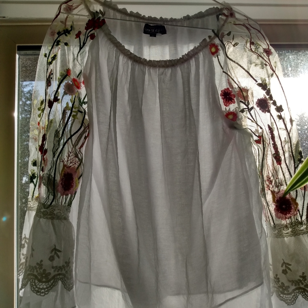 Flora Ashley Embroidered Blouse